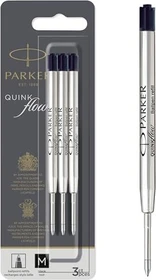 Parker Quinkflow Großraummine G2 M schwarz, 3er-Pack