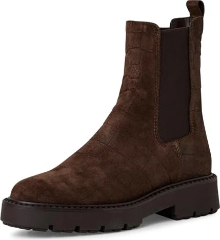Tamaris Leder Chelsea Boot mocca struct (Damen)