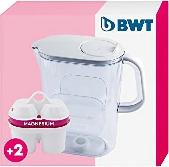 BWT Aqualizer 2.6l Tischwasserfilter inkl. 2 Kartuschen weiß