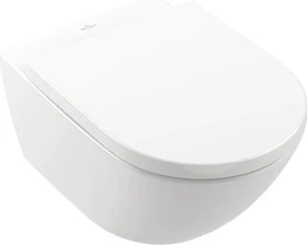 Villeroy & Boch Subway 3.0 Tiefspül-WC spülrandlos, wandhängend, TwistFlush, mit WC-Sitz 8M42S1, Combi-Pack