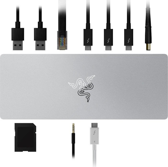 Razer Thunderbolt 4 Dock, weiß, EU, Thunderbolt 4 [Buchse]
