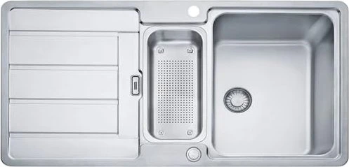 Franke Hydros HDX 254 Einbau Becken rechts mit Ablauffernbedienung edelstahl