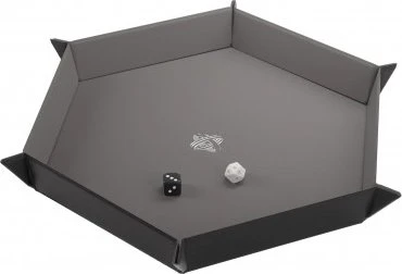 Gamegenic Magnetic Dice Tray Hexagonal schwarz/grau
