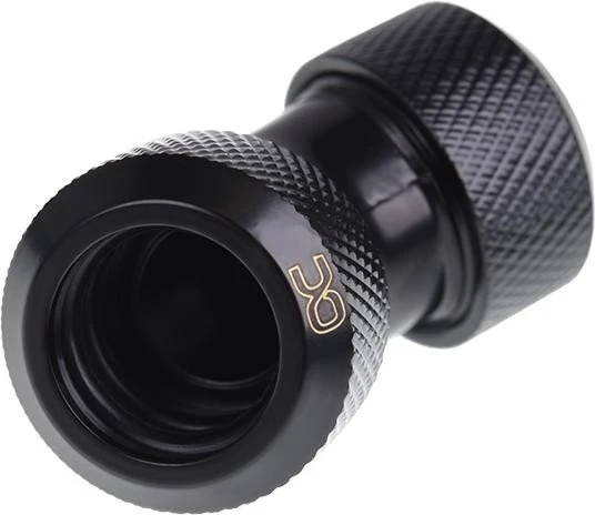 Alphacool Eiszapfen 45° 13mm L-Verbinder für Rohre G1/4", schwarz