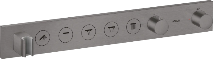Hansgrohe AXOR ShowerSolutions Thermostatmodul Select 670/90 Unterputz für 5 Verbraucher brushed black chrome
