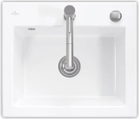 Villeroy & Boch Subway 60 S Einbau Becken mittig mit Ablauffernbedienung weiß alpin