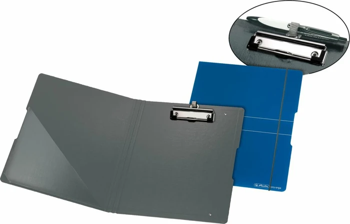 Herlitz easy orga to go Klemmbrettmappe, A4, blau/grau