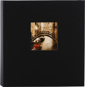 Goldbuch Buch Fotoalbum Bella Vista 30x31 weiße Seiten schwarz