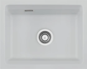 systemceram Kara 50 U Unterbau Becken mittig mit Ablauffernbedienung alu
