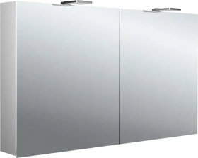 Emco Pure 2 Style LED-Lichtspiegelschrank 120cm, mit LED-Aufsatzleuchte, 2 Türen