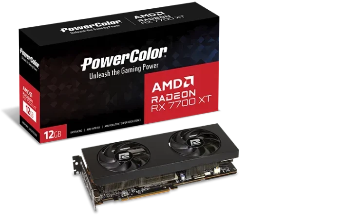 PowerColor Radeon RX 7700 XT, 12GB GDDR6, HDMI, 3x DP