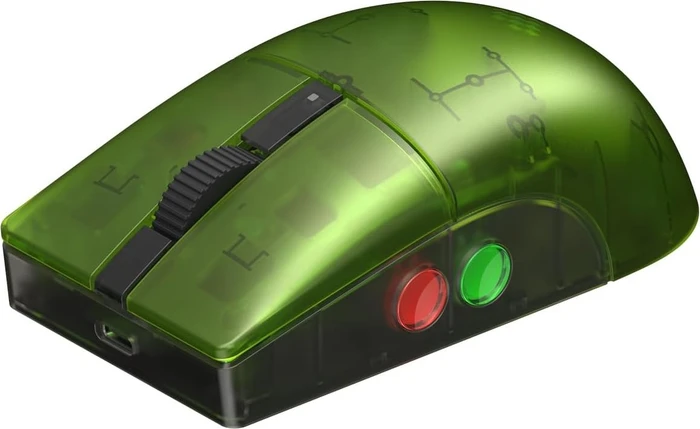 8BitDo Retro R8 Mouse mit Ladestation, Xbox Edition, grün/schwarz, USB/Bluetooth