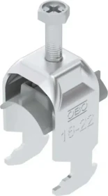 OBO Bettermann Bügelschelle 2056 H-Fuß, 1-fach, Kunststoffdruckwanne, Al