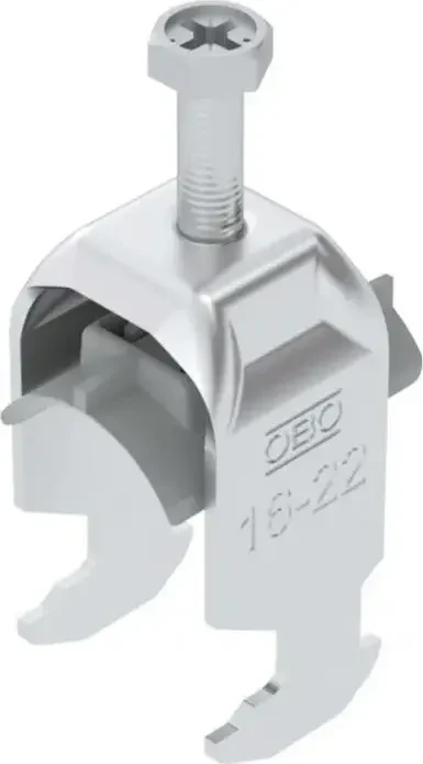 OBO Bettermann Bügelschelle 2056 H-Fuß, 1-fach, Kunststoffdruckwanne, Al