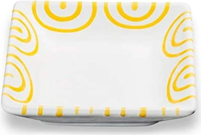 Gmundner Keramik Gelbgeflammt Snackschale 11x11cm