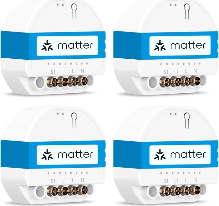Meross MSS815 Smart WiFi Switch mit Strommessfunktion 1-fach, UP, Schaltaktor, 4er-Pack