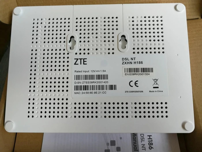 ZTE H186 Modem, 1x RJ-45