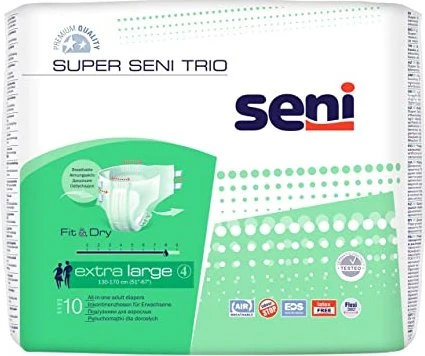 Seni Super SENI Trio Schutzhose Größe XL, 60 Stück