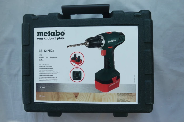 Metabo BS 12 NICD Akku-Bohrschrauber inkl. Koffer + 2 Akkus 1.7Ah