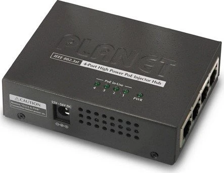 Planet Desktop Gigabit PoE-Injektor, 4x RJ-45, 120W PoE+