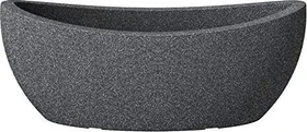 Scheurich Wave Globe Jardiniere oval 58x24cm schwarz-granit