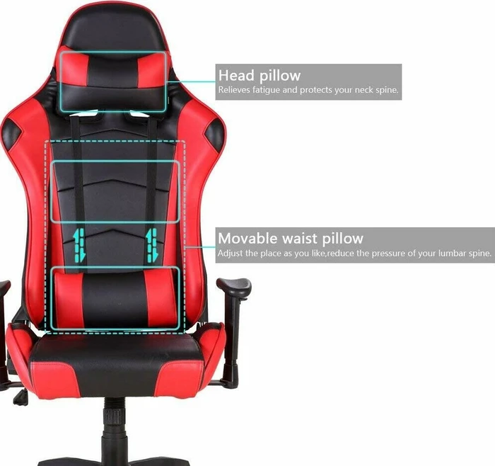 IntimaTe WM Heart Racersedia 3 Gamingstuhl, schwarz/rot