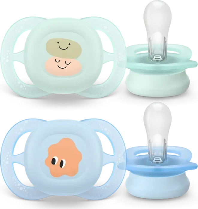 Philips Avent ultra start Beruhigungsschnuller, Silikon, 0-2M, 2er-Pack