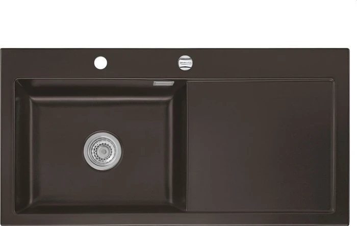 systemceram Mera 100 SL Einbau Becken links mit Ablauffernbedienung siena
