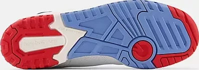 New Balance 550 white/true red/atlantic blue (Herren)