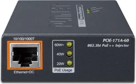 Planet Desktop Gigabit PoE-Injektor, 2x RJ-45, 60W UPoE (PoE-171A-60)