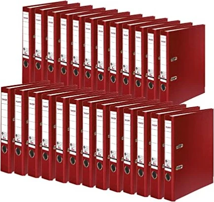 Falken Recycolor Ordner 2-Ring, 50mm, A4, bordeaux, 25er-Pack