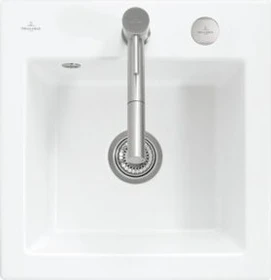 Villeroy & Boch Subway 50 S flat flächenbündig Becken mittig mit Ablauffernbedienung weiß alpin