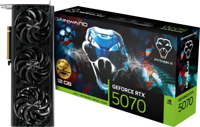 Gainward GeForce RTX 5070 Python III OC, 12GB GDDR7, HDMI, 3x DP