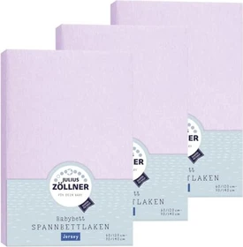 Julius Zöllner Spannleintuch für Babybett Jersey 70x140cm flieder