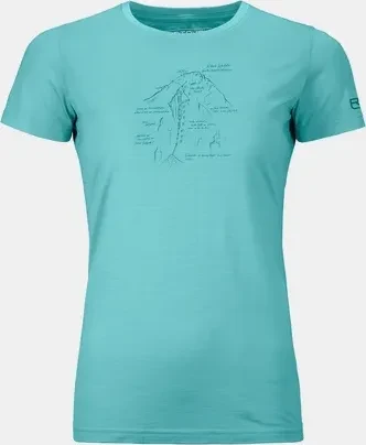Ortovox 120 Tec Lafatscher Topo Funktionsshirt kurzarm (Damen)