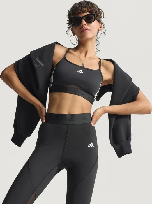 adidas Hyperglam Full-Length Hose lang schwarz/weiß (Damen)
