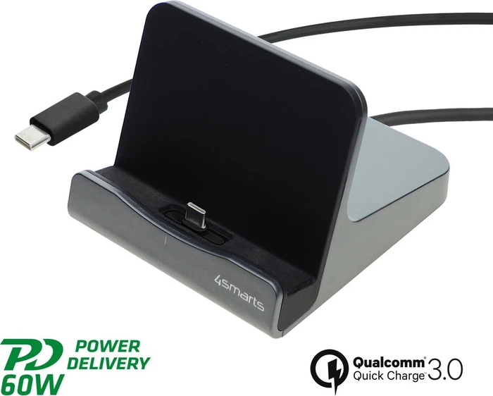 4smarts VoltDock Tablet USB-C 60W Gunmetal