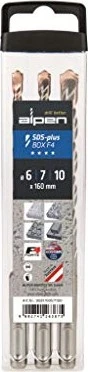Alpen F4 forte BOX3 SDS-plus Hammerbohrer-Sortiment, 3-tlg.