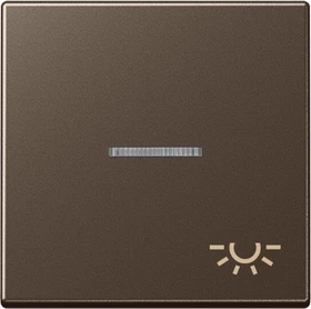 Jung Serie A Wippe mit Symbol Licht, mokka