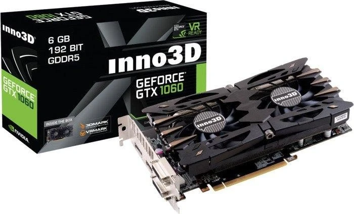 INNO3D GeForce GTX 1060 Twin X2, 6GB GDDR5, 2x DVI, HDMI, DP