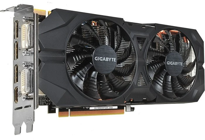 GIGABYTE GeForce GTX 960 Windforce 2X OC, 2GB GDDR5, 2x DVI, HDMI, 3x DP