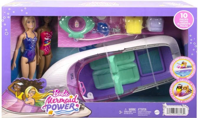 Mattel Barbie - Meerjungfrauen Power Spielset mit Puppen und Boot