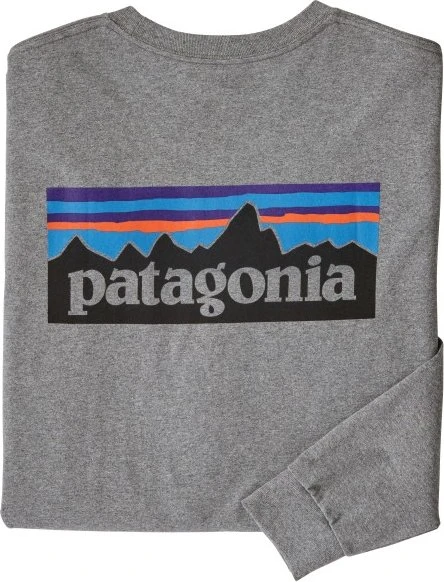 Patagonia P-6 Logo Responsibili-Tee Shirt langarm gravel heather (Herren)