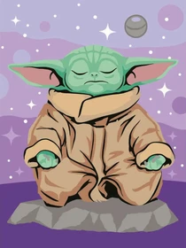Ravensburger Malen nach Zahlen CreArt Star Wars Meditierender Grogu