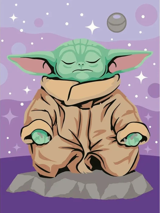 Ravensburger Malen nach Zahlen CreArt Star Wars Meditierender Grogu