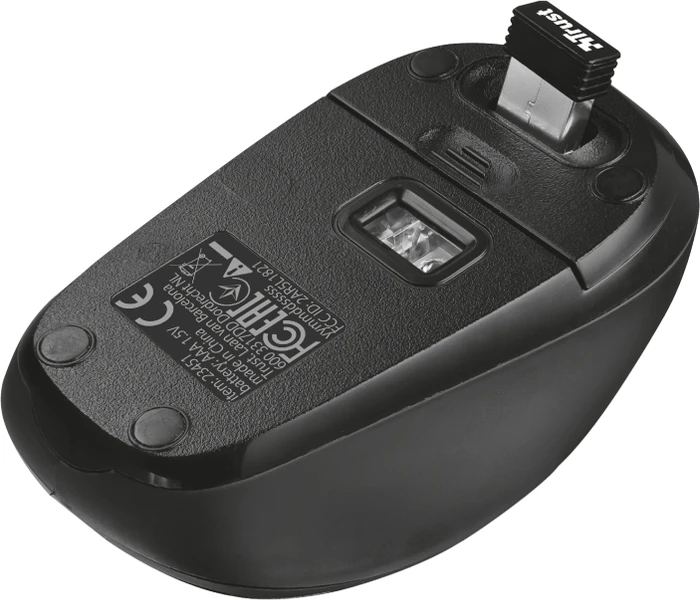 Trust Yvo Wireless Mouse Set mit Wendehülle für 15.6" Laptops, schwarz, USB