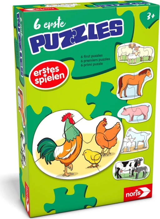 Noris 6 erste Puzzles - Bauernhoftiere (606012166)