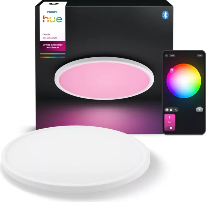 Philips Hue White and Color Ambiance Devote schlanke Deckenleuchte M