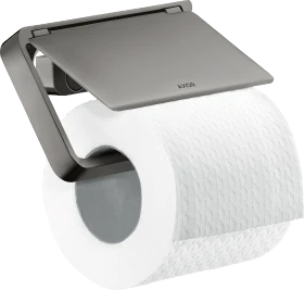 Hansgrohe AXOR Universal Softsquare Toilettenpapierhalter mit Deckel polished black chrome