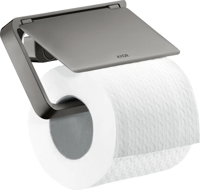 Hansgrohe AXOR Universal Softsquare Toilettenpapierhalter mit Deckel polished black chrome